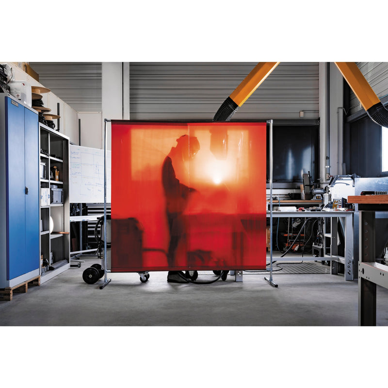 WELDING CURTAIN AND FRAME