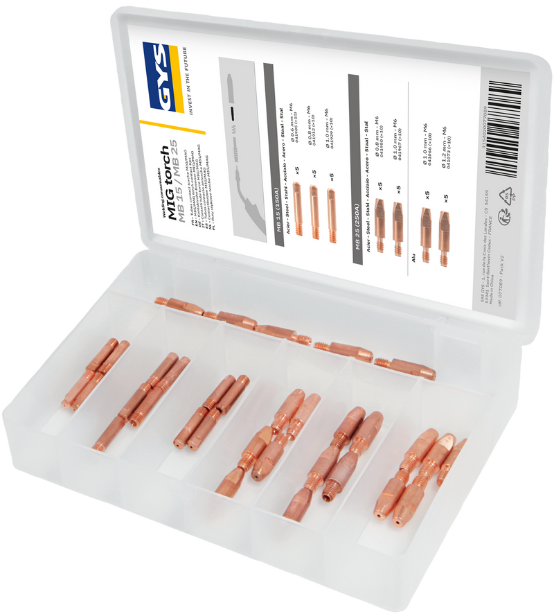 BOX OF CONTACT TIPS MB15/MB25