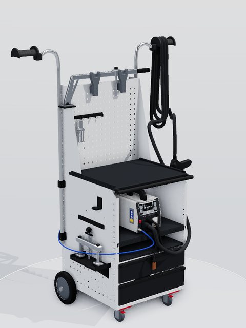 SPEEDLINER ARCPULL 200 with argon regulator and bottle tray