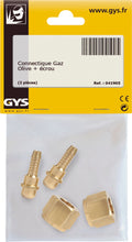 G1/4 GAS CONNECTORS (2 NUTS + 2 TAILS)