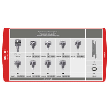RMB 09 DIE KIT FOR 10T/8T.PP/10T.PP RIVETER (Tesla)