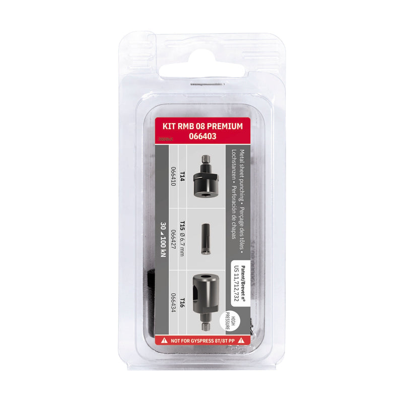 DIES KIT RMB 08 PREMIUM FOR RIVETERS 10T (Ø6.7mm High Pressure)