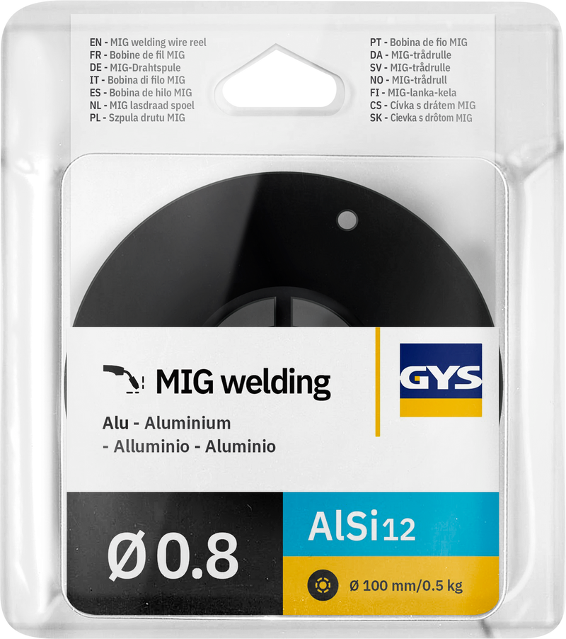 MIG WIRE REEL AlSi12 Ø0.8 - 0.5 KG D.100 - ER4047 / S Al 4047