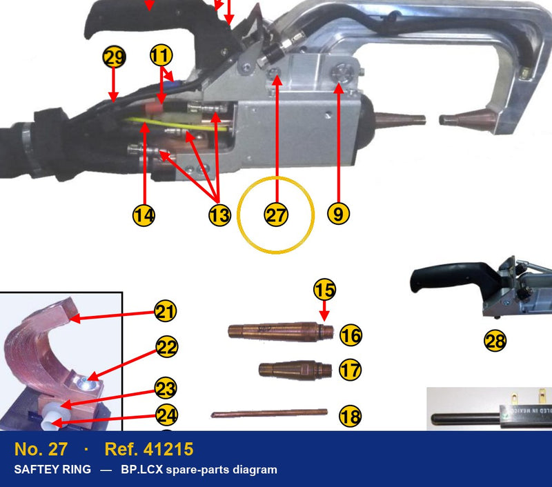 Ref. 41215 – location No. 27 on the GYS BP.LCX spare-parts diagram