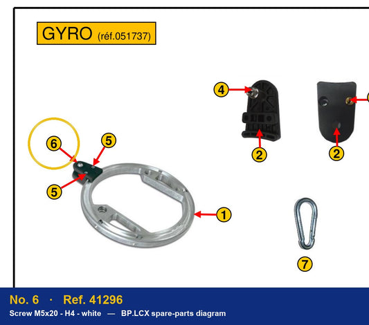 Ref. 41296 – location No. 6 on the GYS BP.LCX spare-parts diagram