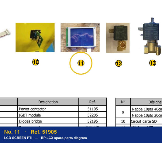 Ref. 51905 – location No. 11 on the GYS BP.LCX spare-parts diagram