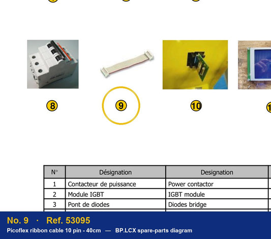 Ref. 53095 – location No. 9 on the GYS BP.LCX spare-parts diagram