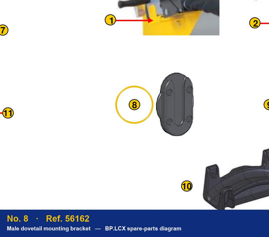 Ref. 56162 – location No. 8 on the GYS BP.LCX spare-parts diagram