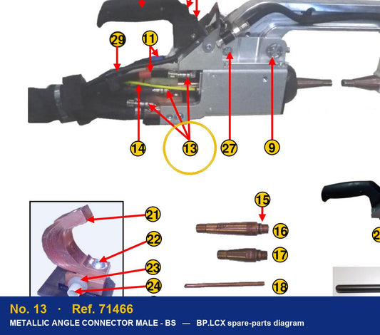 Ref. 71466 – location No. 13 on the GYS BP.LCX spare-parts diagram