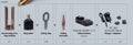 GYSPOT ACCU 2900: included ground adapter, ring holder, pulling rings, pulling electrodes, battery and charger