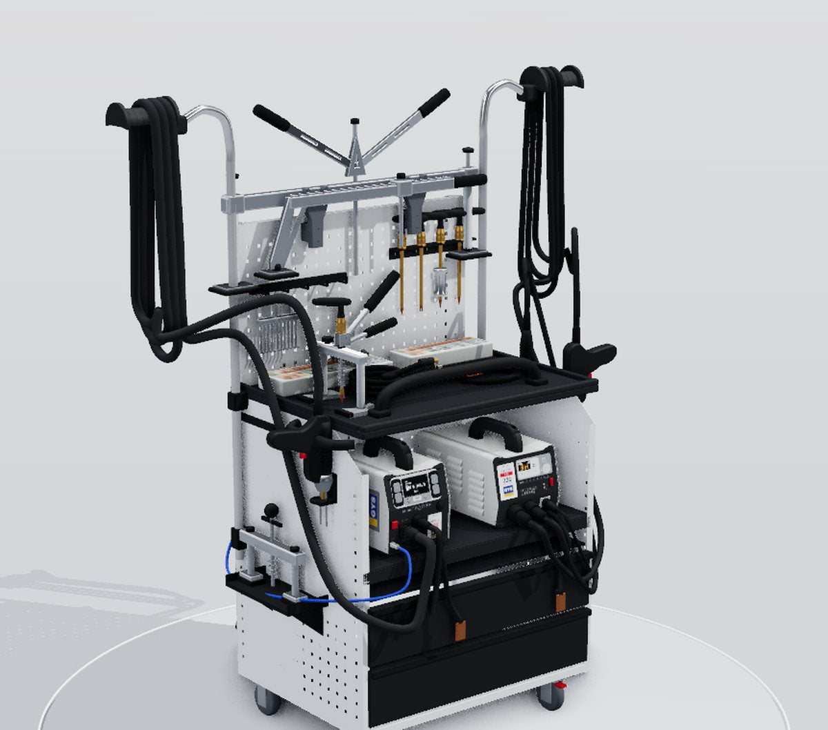 3D model of a GYS DENTSTATION with a PRO 230 and an ARCPULL 200